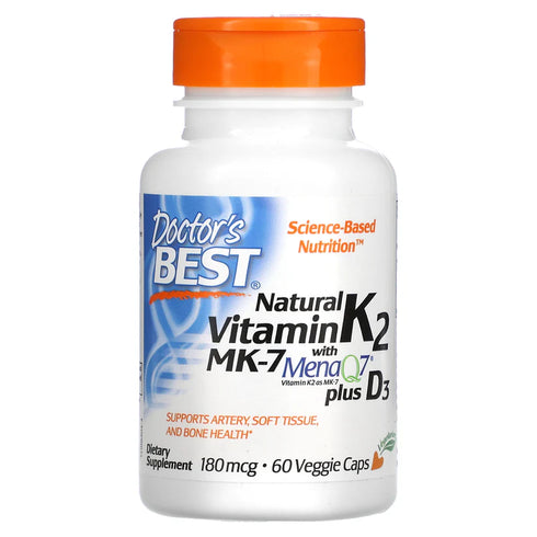 Image of Natural Vitamin K2 MK-7 with MenaQ7 Plus D3 60caps
